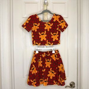 Gingerbread Stitch Crop Top and Twirl Skirt